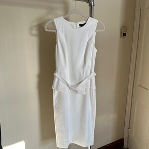 White House Black Market White Midi Dress